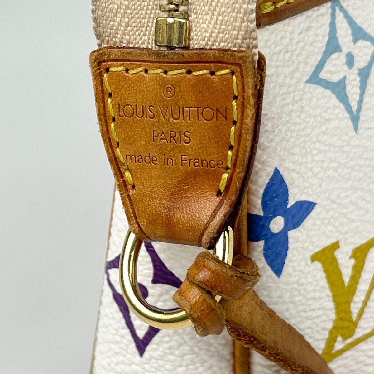 Louis Vuitton Pochette Studs Makeup Pouch Monogram Multi Color Blanc — view 4