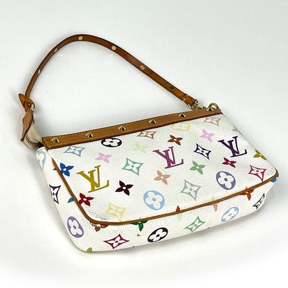 Louis Vuitton Pochette Studs Makeup Pouch Monogram Multi Color Blanc — view 2