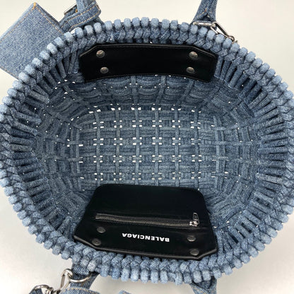Balenciaga Bistro Basket XS 2-Way Handbag Denim Blue — view 8