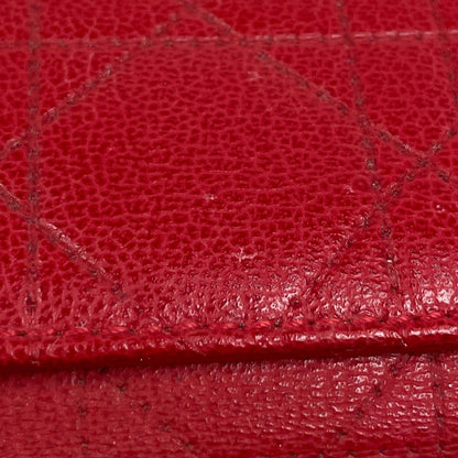 Dior Cannage Vanity Logo Handbag Makeup Pouch Leather — view 5