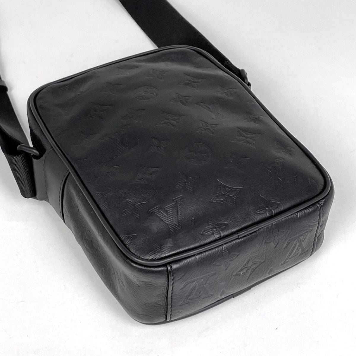Louis Vuitton Danuve PM Monogram Shadow Shoulder Bag Noir — view 2