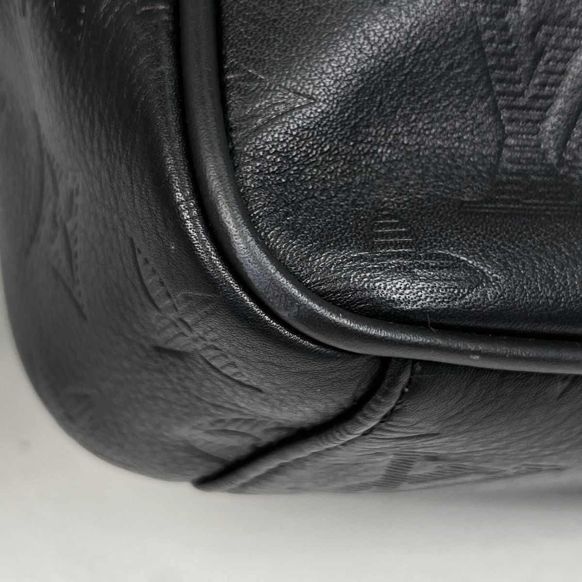 Louis Vuitton Danuve PM Monogram Shadow Shoulder Bag Noir — view 3
