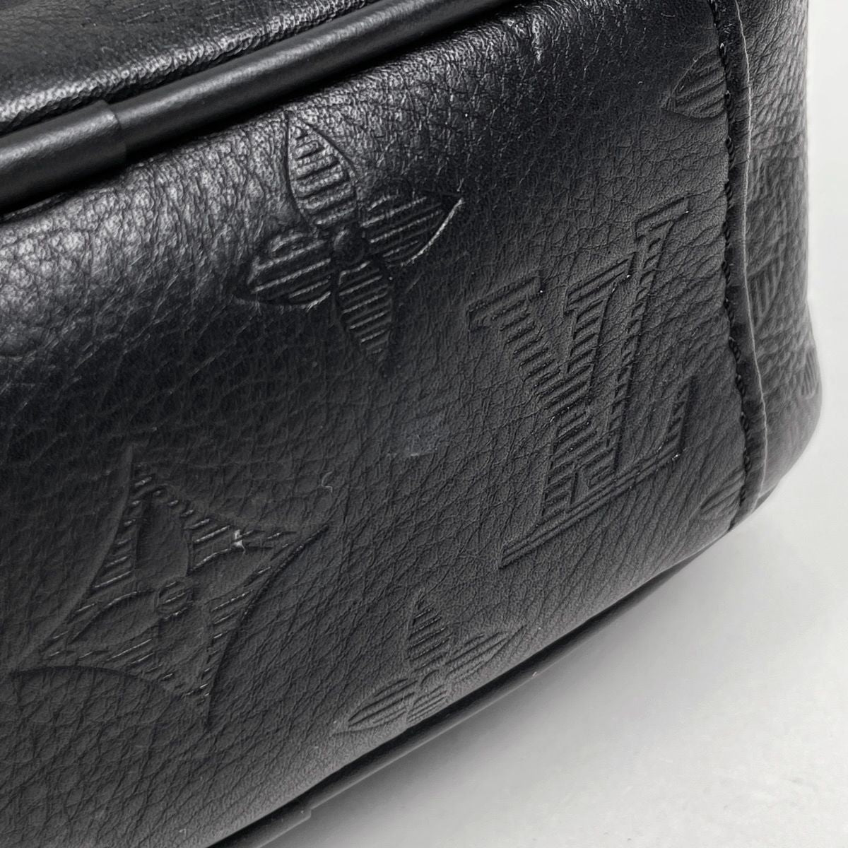 Louis Vuitton Danuve PM Monogram Shadow Shoulder Bag Noir — view 4