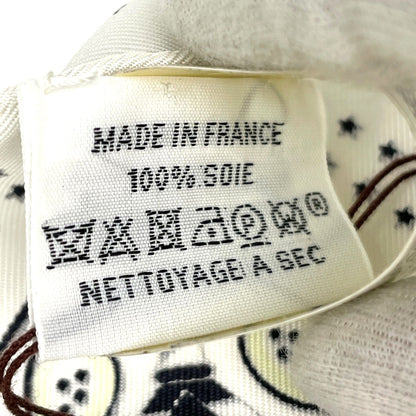 Hermes Carre 55 Harnais de Cour Court Horse Gear Scarf Silk White Yellow Black — view 3