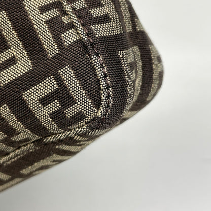 Fendi Zucchino Pattern Handbag Pouch Canvas Brown — view 3