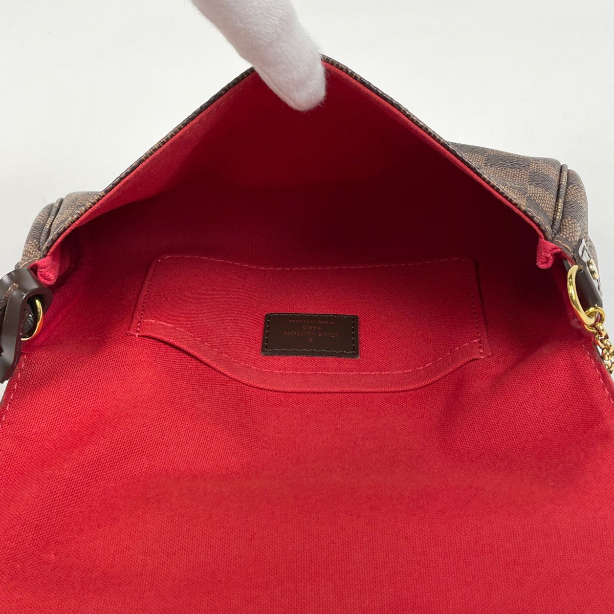 Louis Vuitton Favorite PM Clutch 3way Shoulder Bag Damier Brown — view 9