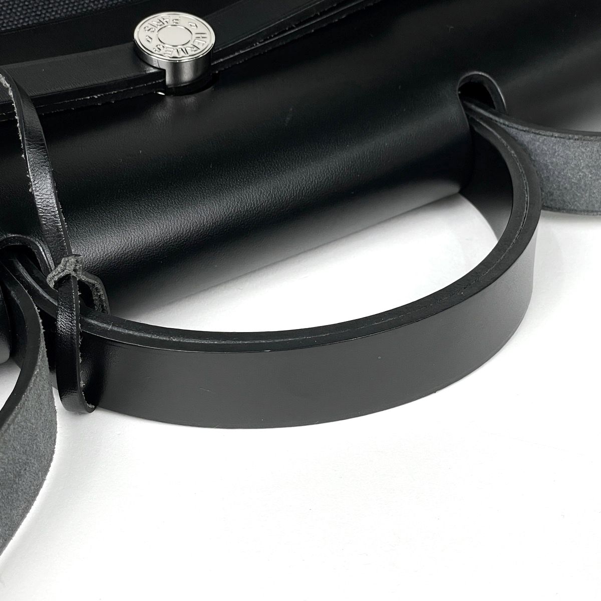 Hermes Herbag Zip MM 2-Way Handbag Toile Officier Black — view 6