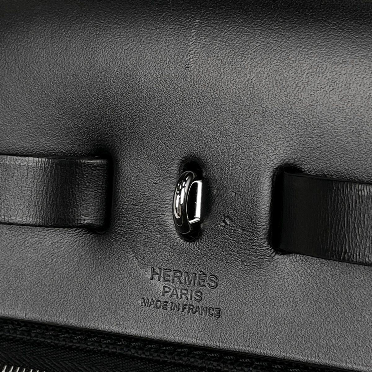 Hermes Herbag Zip MM 2-Way Handbag Toile Officier Black — view 4