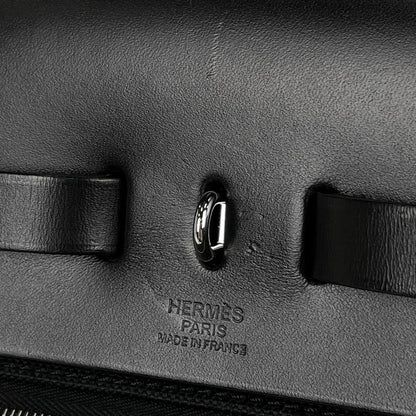 Hermes Herbag Zip MM 2-Way Handbag Toile Officier Black — view 4