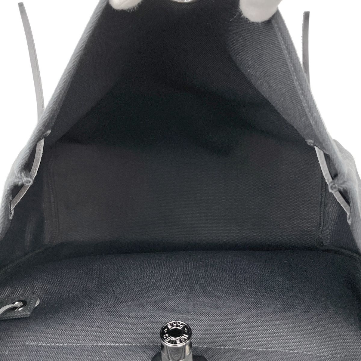 Hermes Herbag Zip MM 2-Way Handbag Toile Officier Black — view 8
