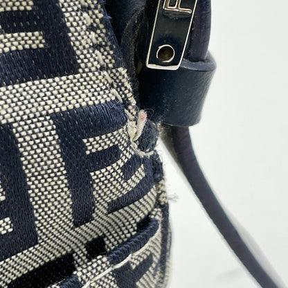 Fendi Zucchino Pattern Shoulder Bag Canvas Navy — view 5