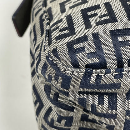 Fendi Zucchino Pattern Shoulder Bag Canvas Navy — view 3