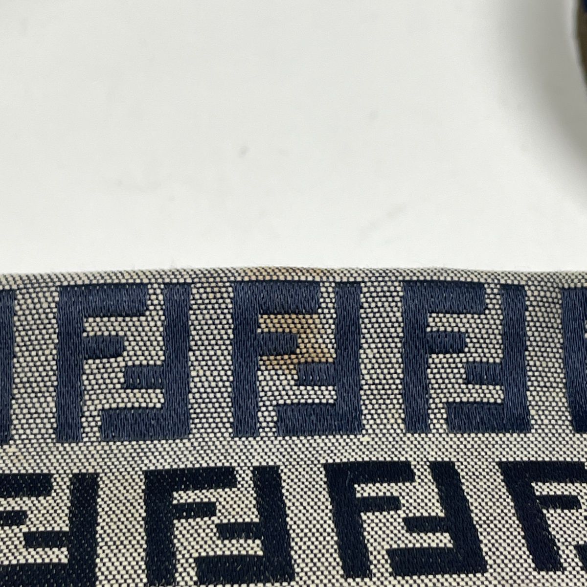 Fendi Zucchino Pattern Shoulder Bag Canvas Navy — view 4