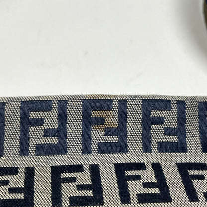 Fendi Zucchino Pattern Shoulder Bag Canvas Navy — view 4