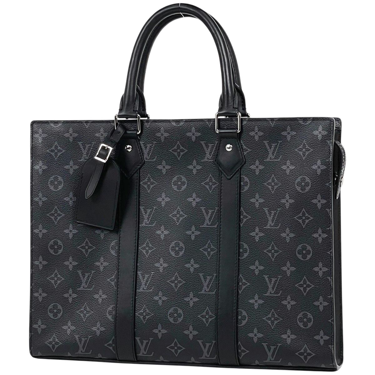 Louis Vuitton Sac Plat Horizontal Zip Business Bag Monogram Eclipse Noir