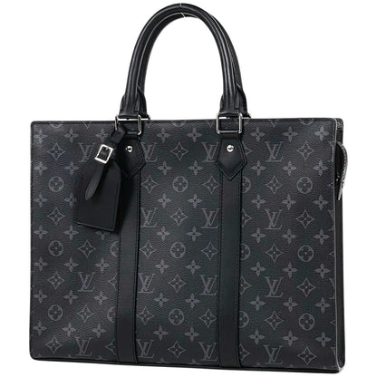 Louis Vuitton Sac Plat Horizontal Zip Business Bag Monogram Eclipse Noir