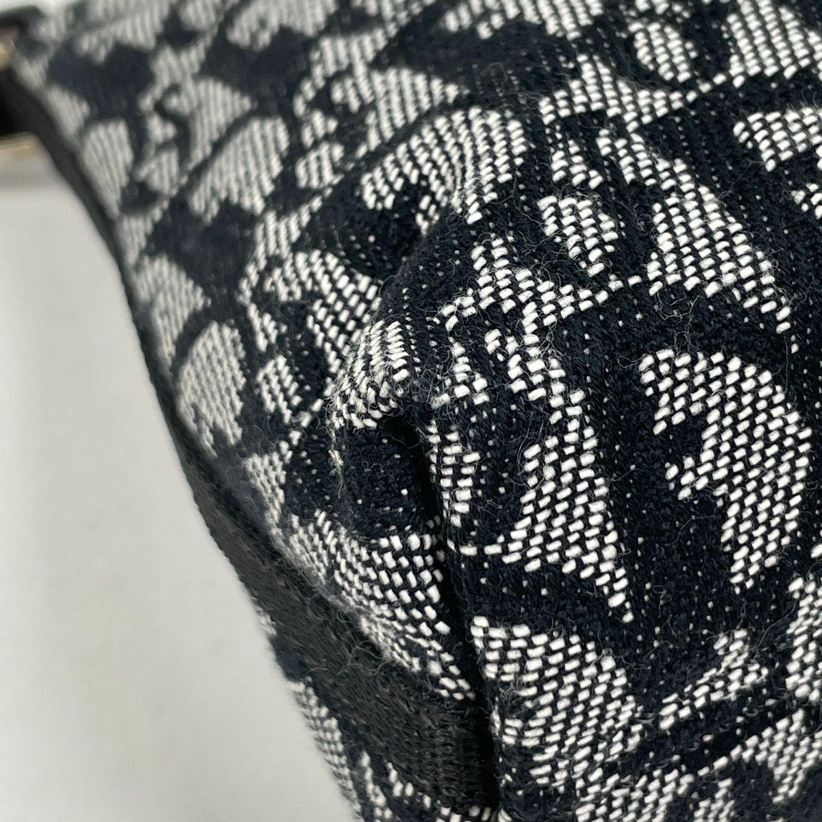 Dior Trotter Pattern Shoulder Bag Canvas Black — view 3