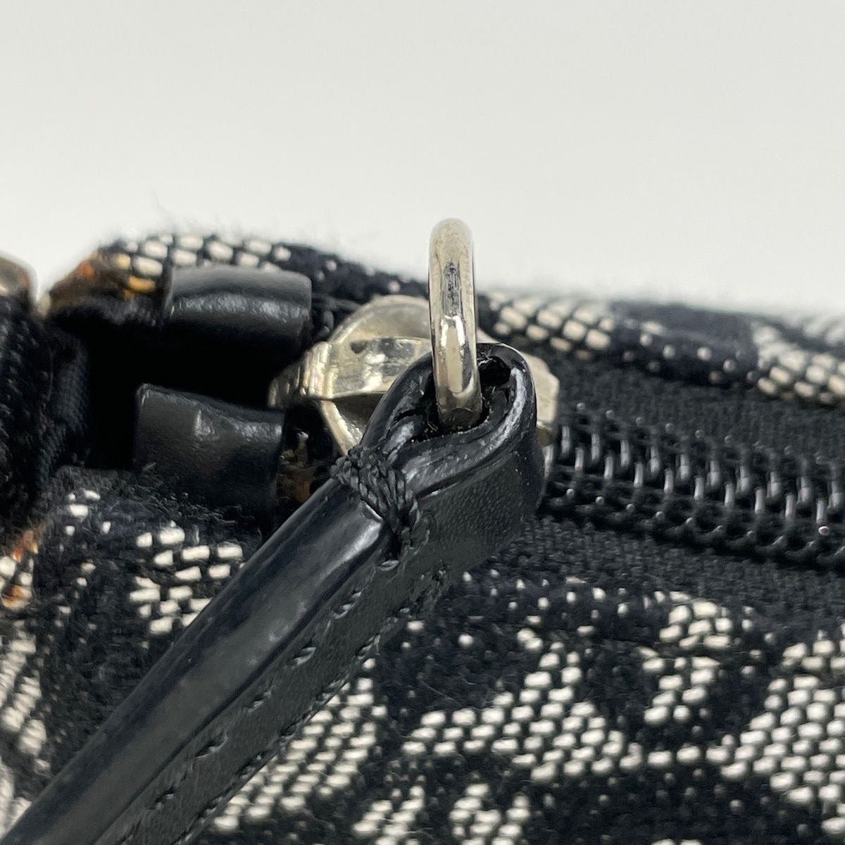 Dior Trotter Pattern Shoulder Bag Canvas Black — view 6