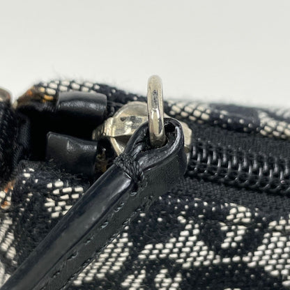 Dior Trotter Pattern Shoulder Bag Canvas Black — view 6