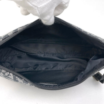 Dior Trotter Pattern Shoulder Bag Canvas Black — view 9