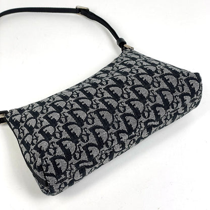 Dior Trotter Pattern Shoulder Bag Canvas Black — view 2