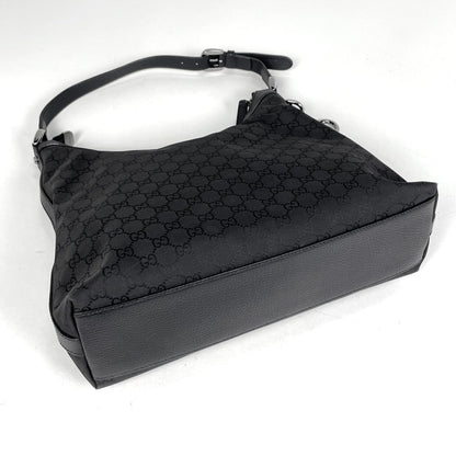 Gucci GG Pattern Shoulder Bag Nylon Black — view 2