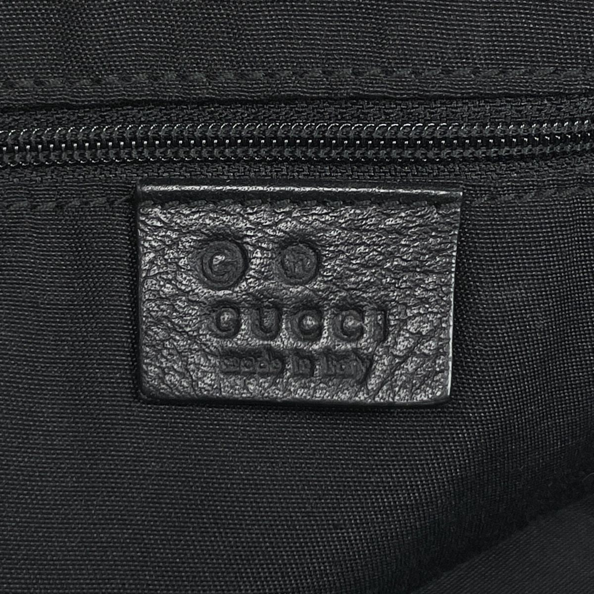 Gucci GG Pattern Shoulder Bag Nylon Black — view 6