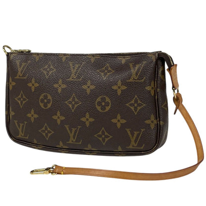 Louis Vuitton Pochette Makeup Cosmetics Pouch Monogram Brown