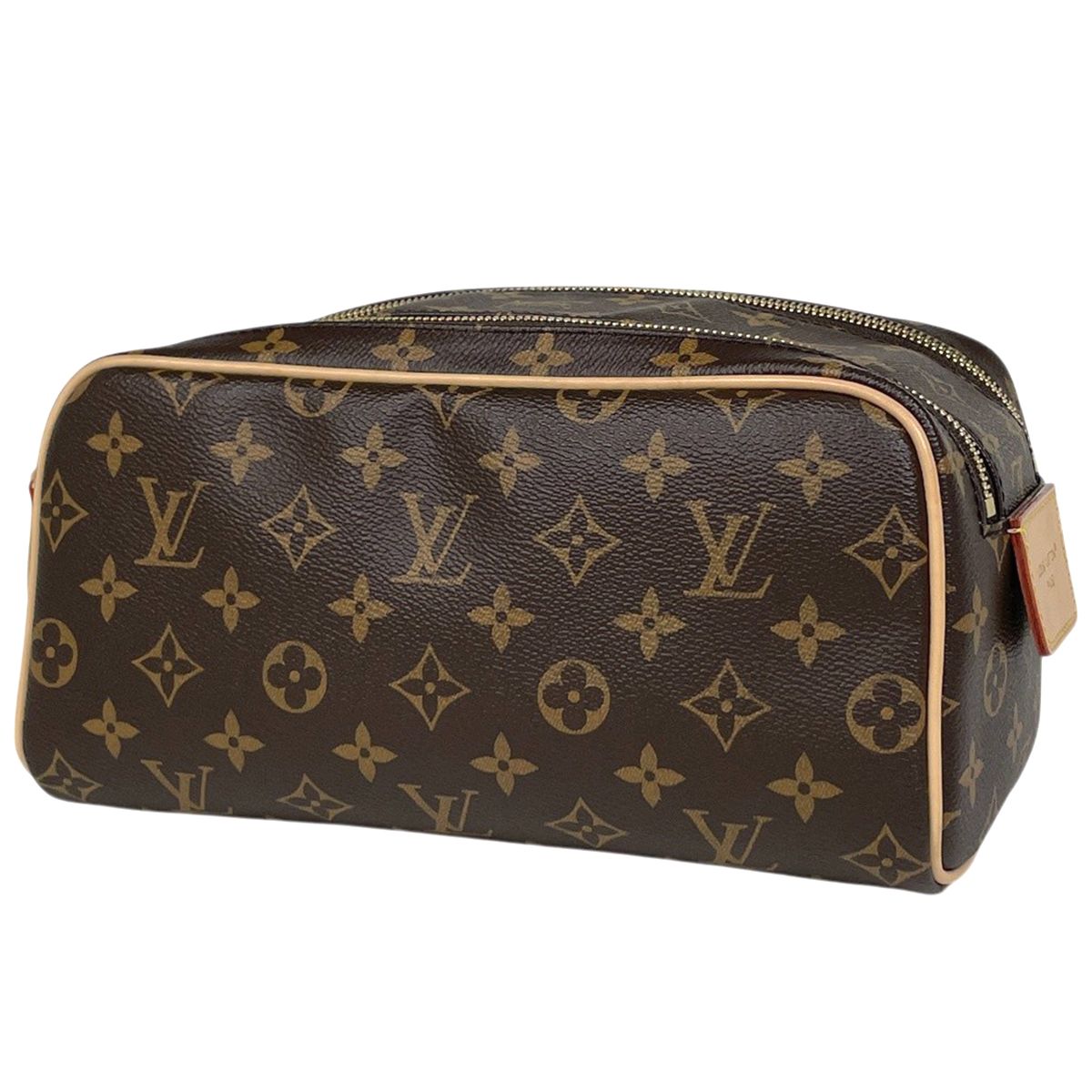 Louis Vuitton Dopp Kit Pouch Travel Bag Second Monogram Brown