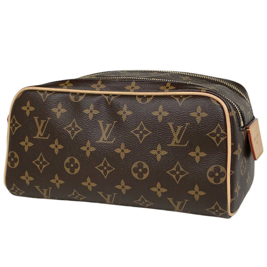 Louis Vuitton Dopp Kit Pouch Travel Bag Second Monogram Brown