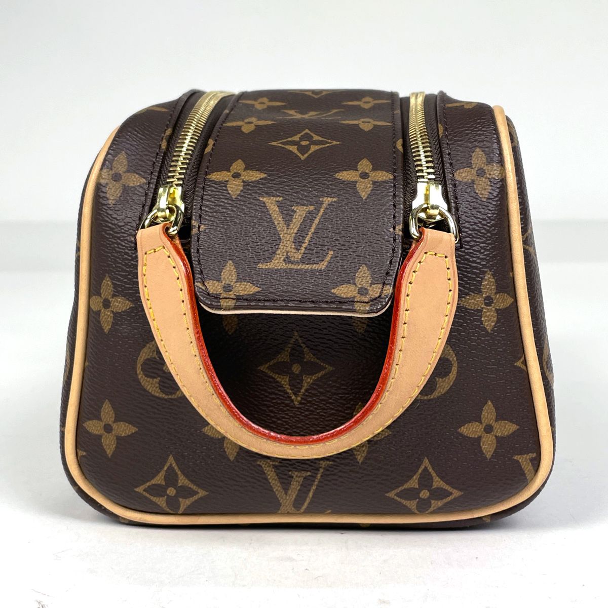 Louis Vuitton Dopp Kit Pouch Travel Bag Second Monogram Brown — view 4