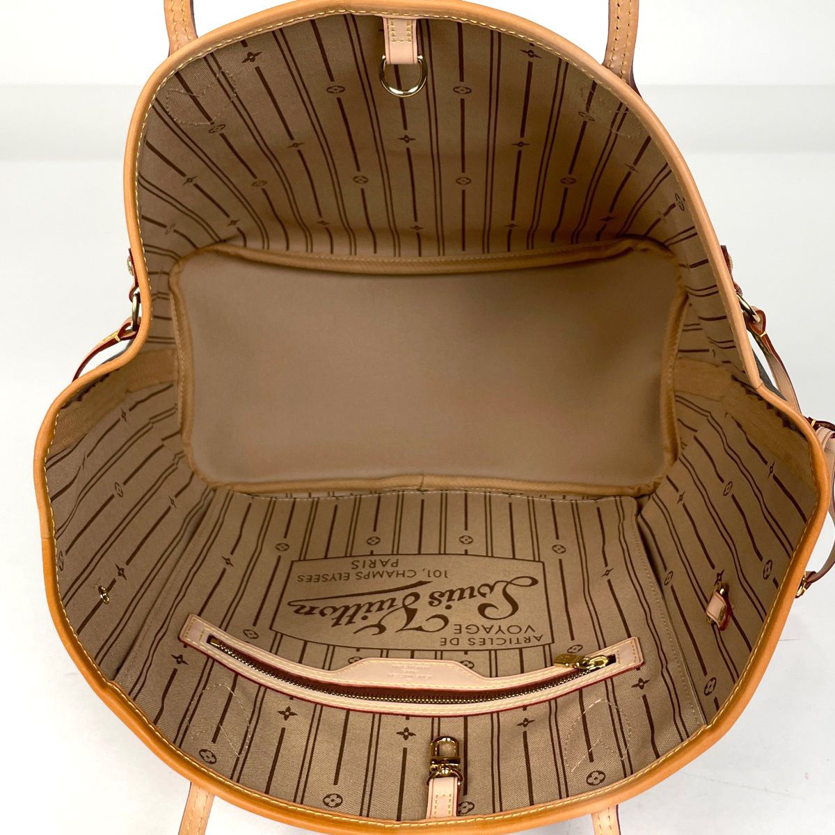 Louis Vuitton Neverfull MM Shoulder Bag Tote Monogram Brown — view 8