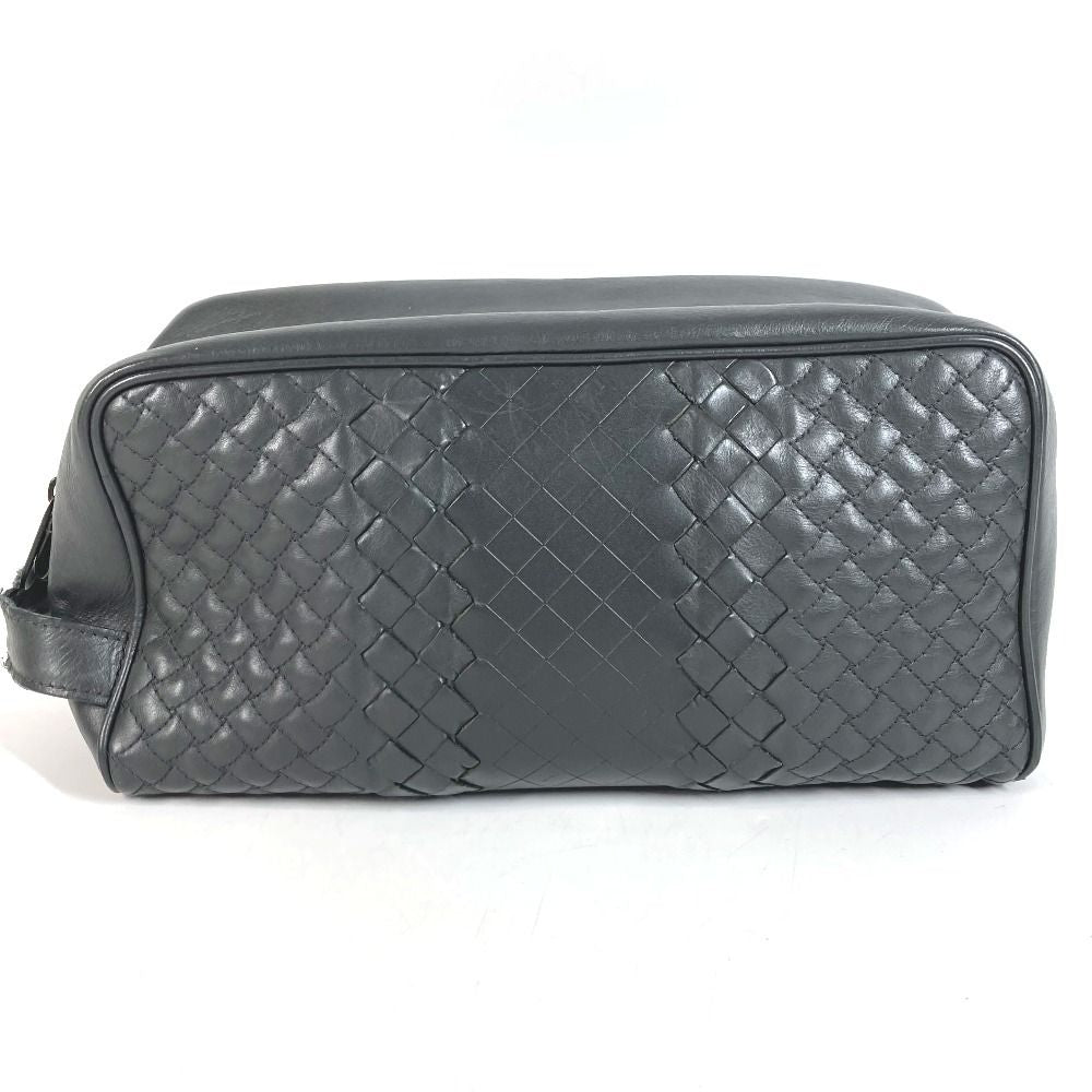 Bottega Veneta Second Bag Intrecciato Leather Dark Gray