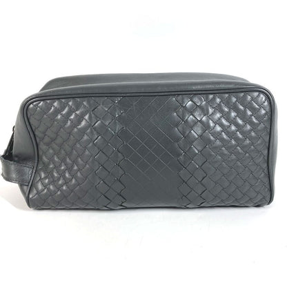 Bottega Veneta Second Bag Intrecciato Leather Dark Gray