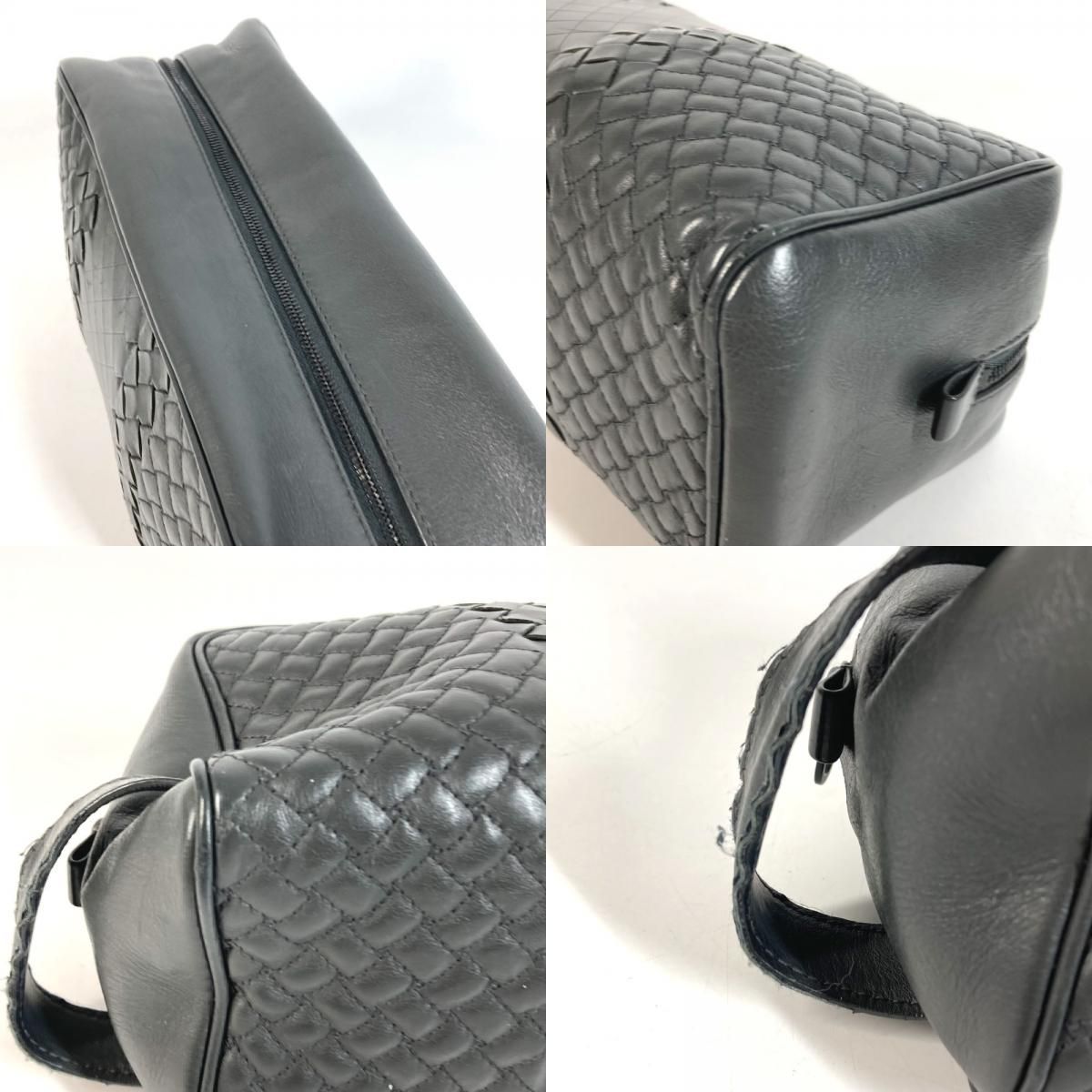 Bottega Veneta Second Bag Intrecciato Leather Dark Gray — view 8