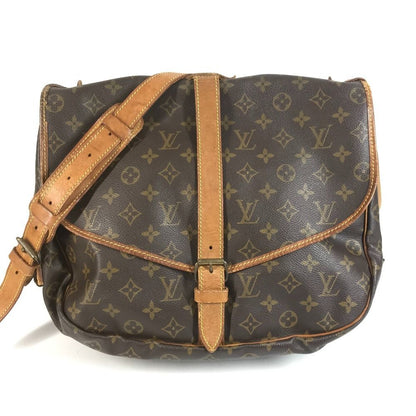 Louis Vuitton Shoulder Bag Saumur 35 Monogram Canvas Brown