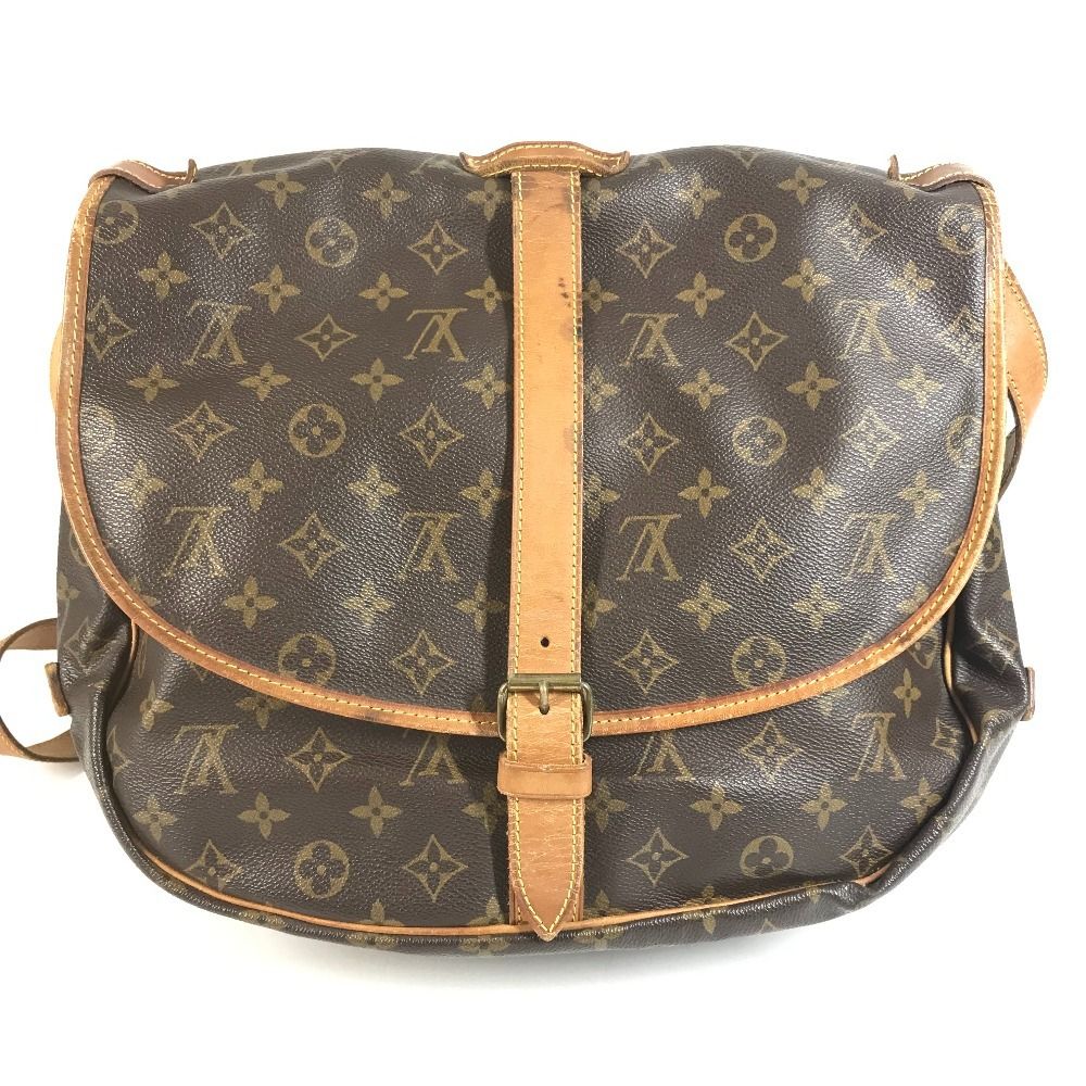 Louis Vuitton Shoulder Bag Saumur 35 Monogram Canvas Brown — view 2
