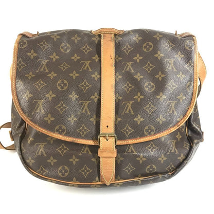Louis Vuitton Shoulder Bag Saumur 35 Monogram Canvas Brown — view 2