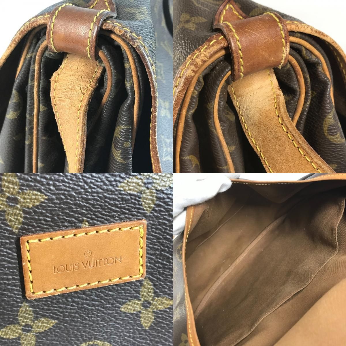 Louis Vuitton Shoulder Bag Saumur 35 Monogram Canvas Brown — view 8