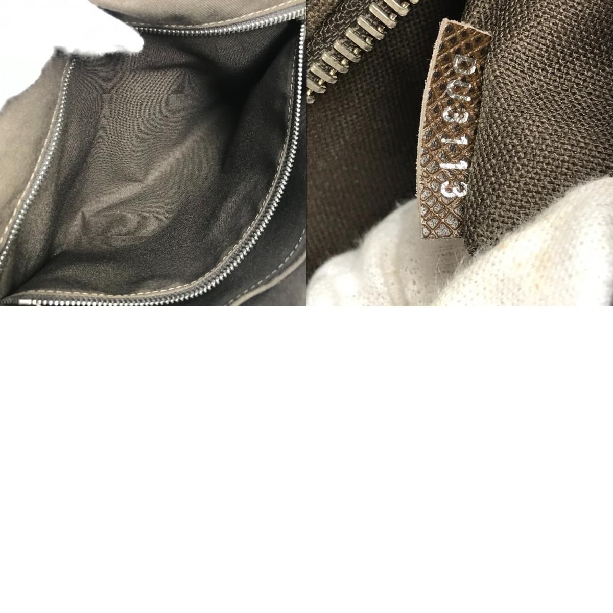 Louis Vuitton Shoulder Bag Milo Taiga Leather Brown — view 9