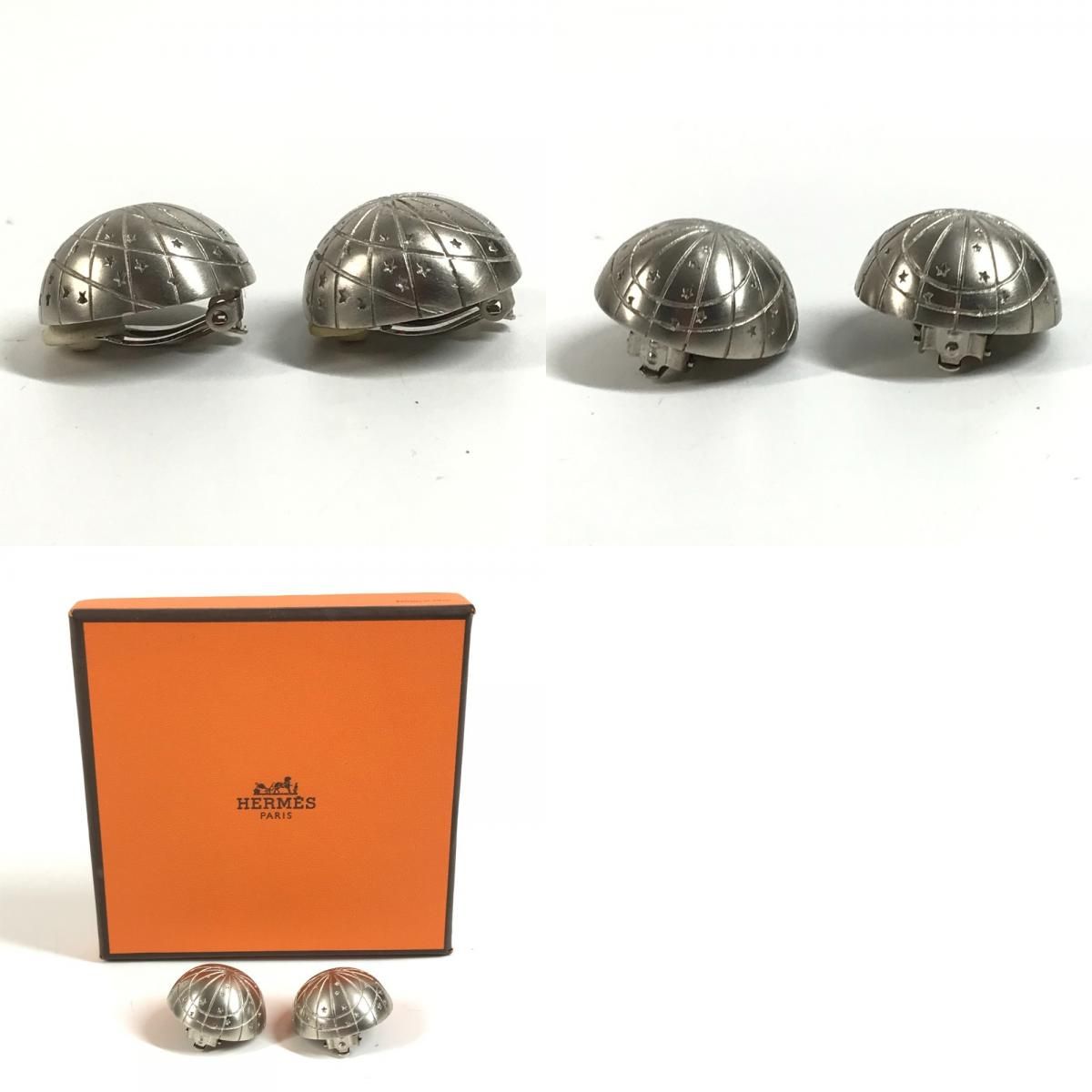 Hermes Earrings Zodiac Metal Silver — view 9