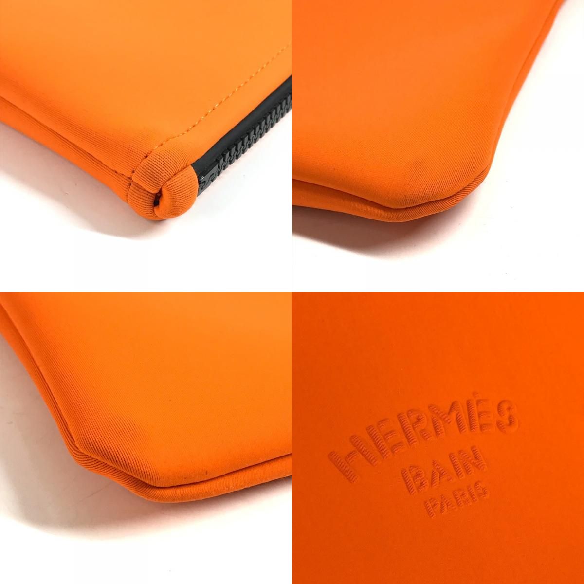 Hermes Pouch Neobain GM Polyamide Orange — view 8