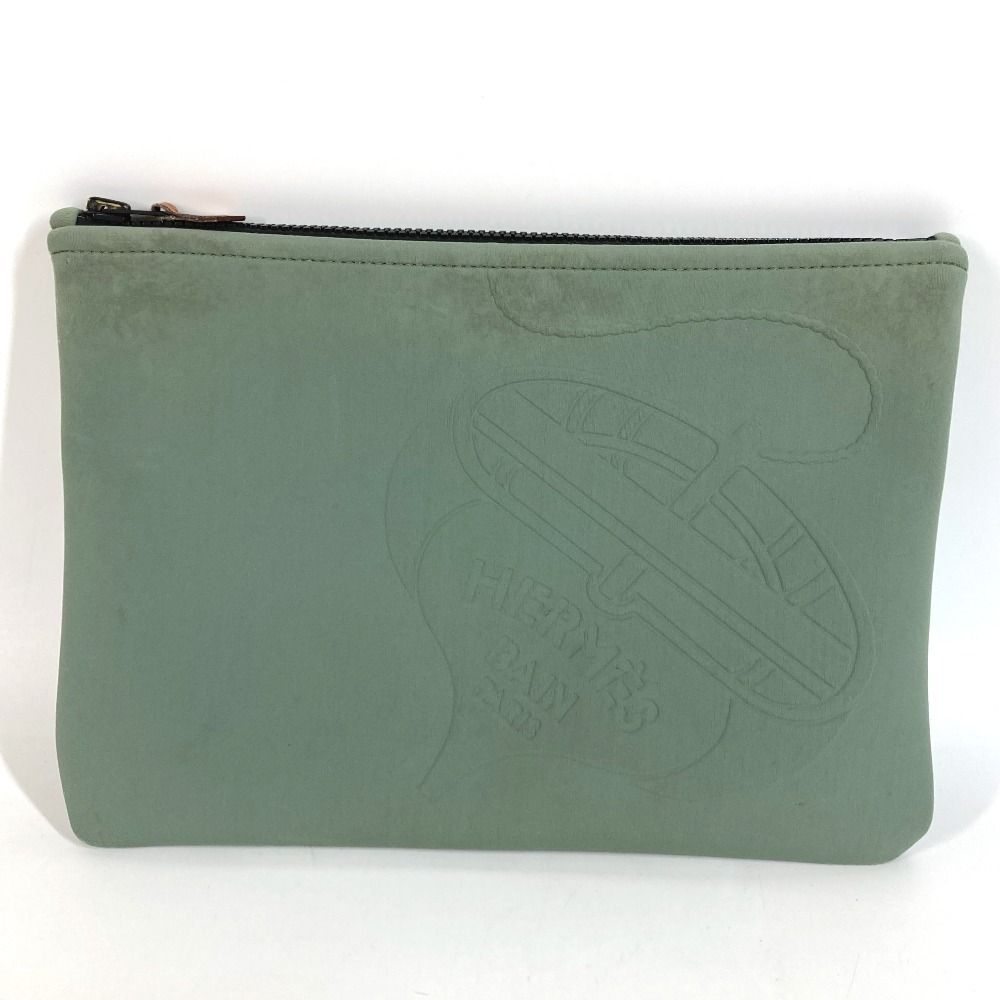 Hermes Pouch Neobain MM Thalassa Polyamide Khaki
