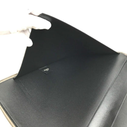 Fendi Clutch PC Case Computer Leather Gray Brown — view 3