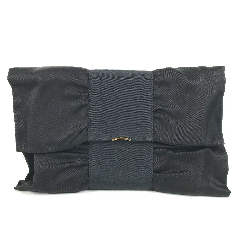 Gucci Clutch Ribbon 005 142 Satin Black