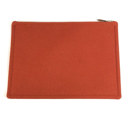 Hermes Pouch Flat Natte GM Wool Tomet Orange — view 2