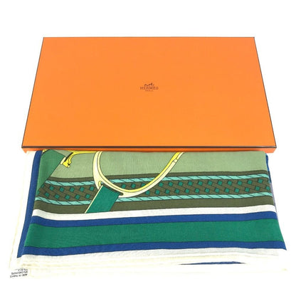 Hermes Scarf Carre Geant 140 Cashmere White — view 9