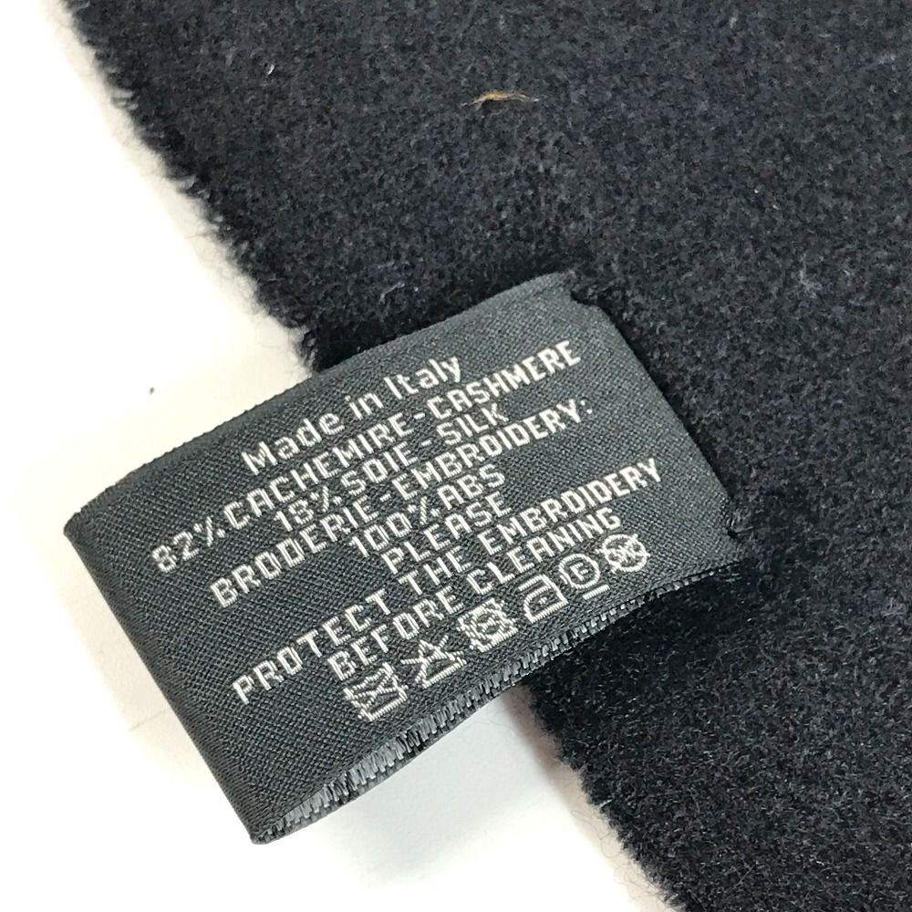 Chanel Scarf Faux Pearl Cashmere Black — view 5