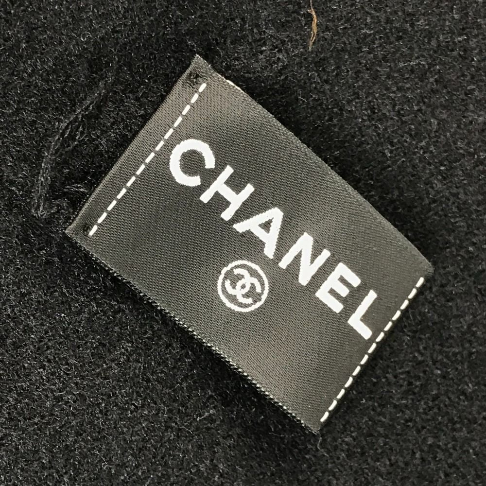 Chanel Scarf Faux Pearl Cashmere Black — view 4