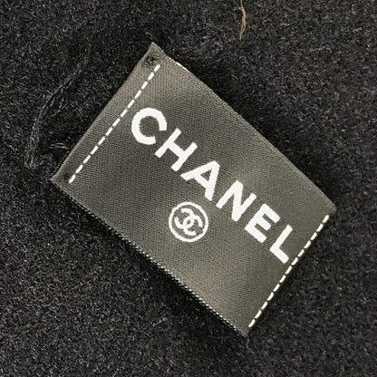 Chanel Scarf Faux Pearl Cashmere Black — view 4